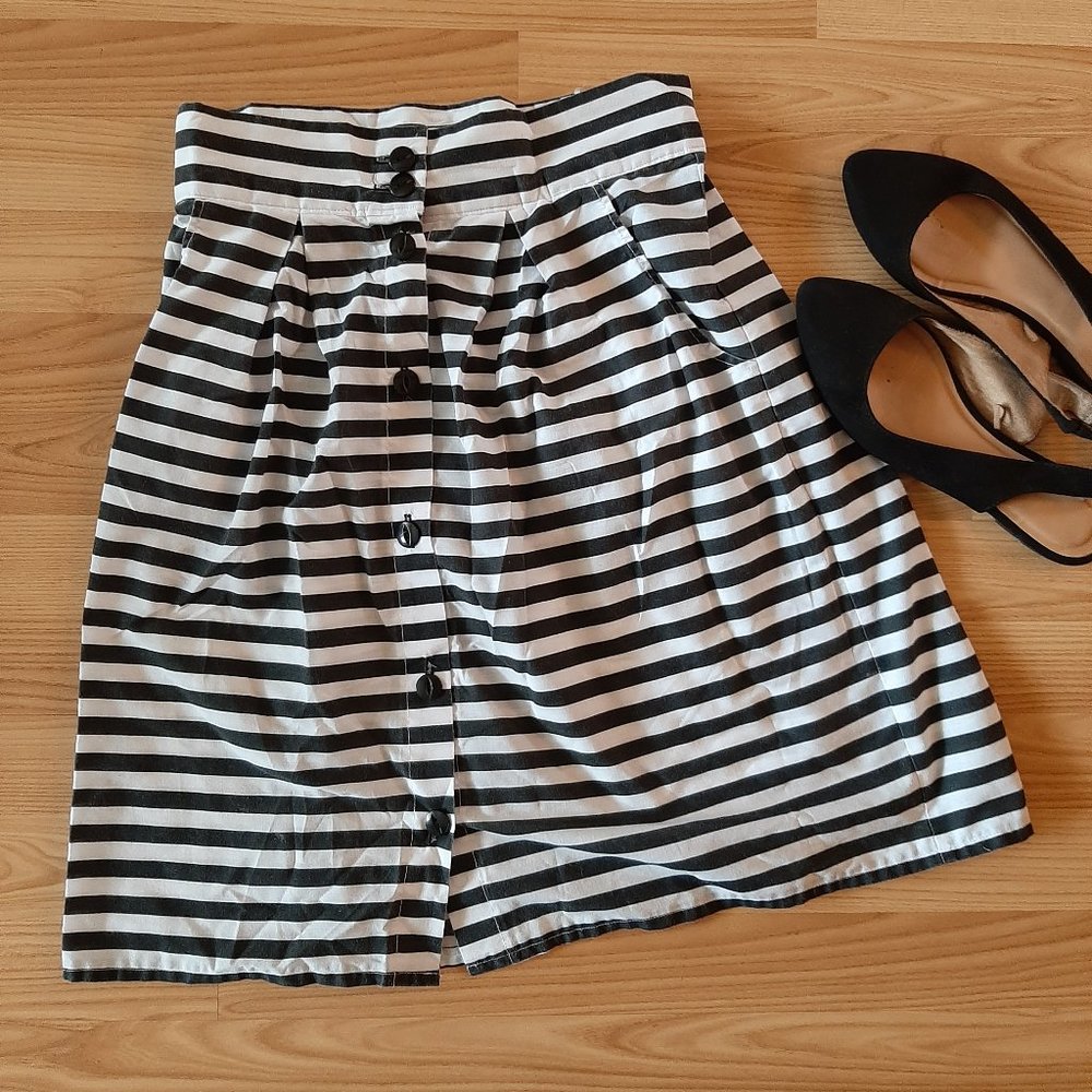 Button down A-Line Skirt